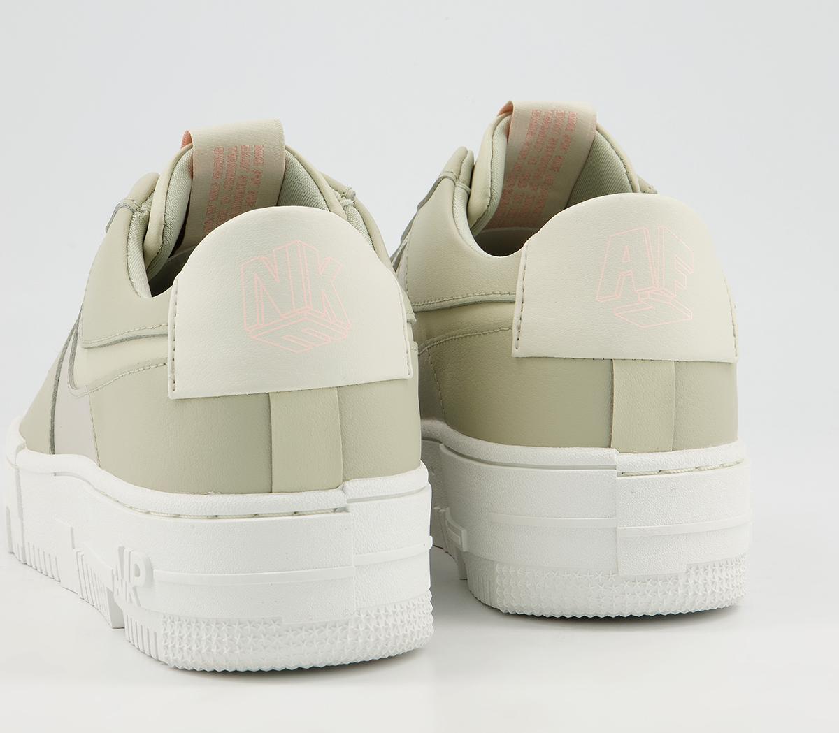 Nike Air Force 1 Pixel Trainers Nike Air Force 1 Pixel Trainers Stone Bone Summit White Pale Coral Summit White