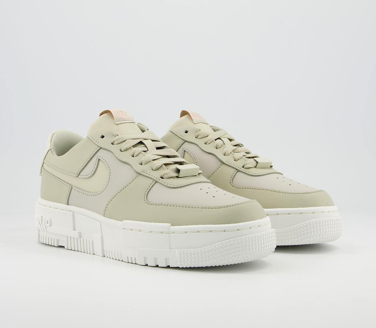 Nike Air Force 1 Pixel Trainers Nike Air Force 1 Pixel Trainers Stone Bone Summit White Pale Coral Summit White