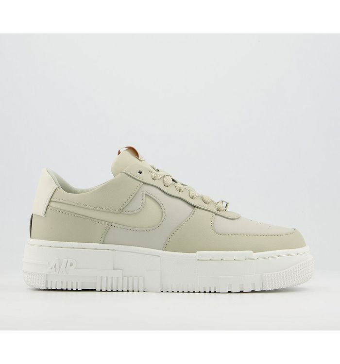 Nike Air Force 1 Pixel Trainers STONE BONE SUMMIT WHITE PALE CORAL SUMMIT WHITE Rubber,Natural