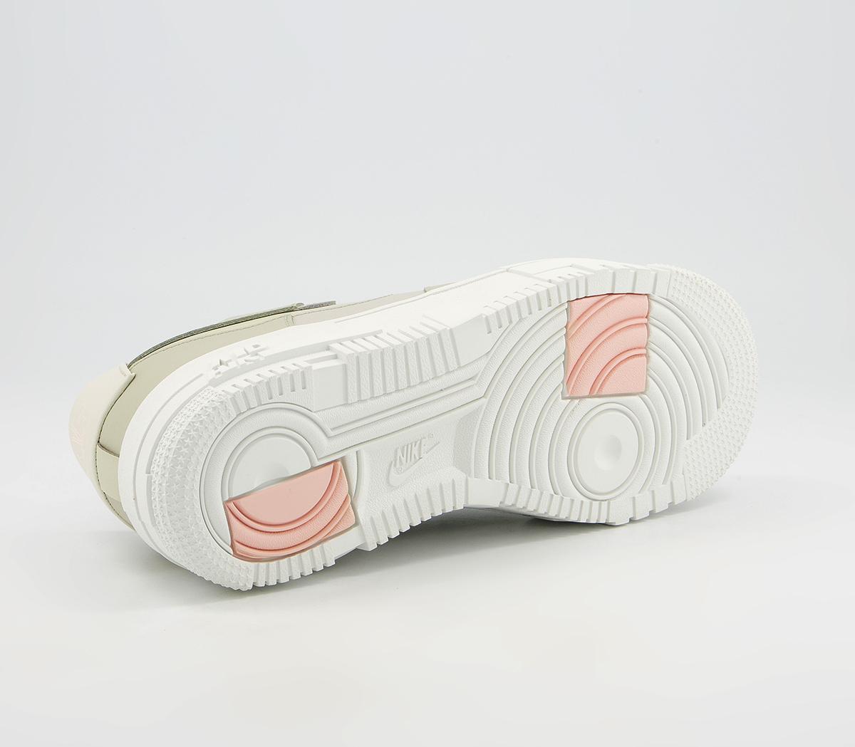 Nike Air Force 1 Pixel Trainers Nike Air Force 1 Pixel Trainers Stone Bone Summit White Pale Coral Summit White