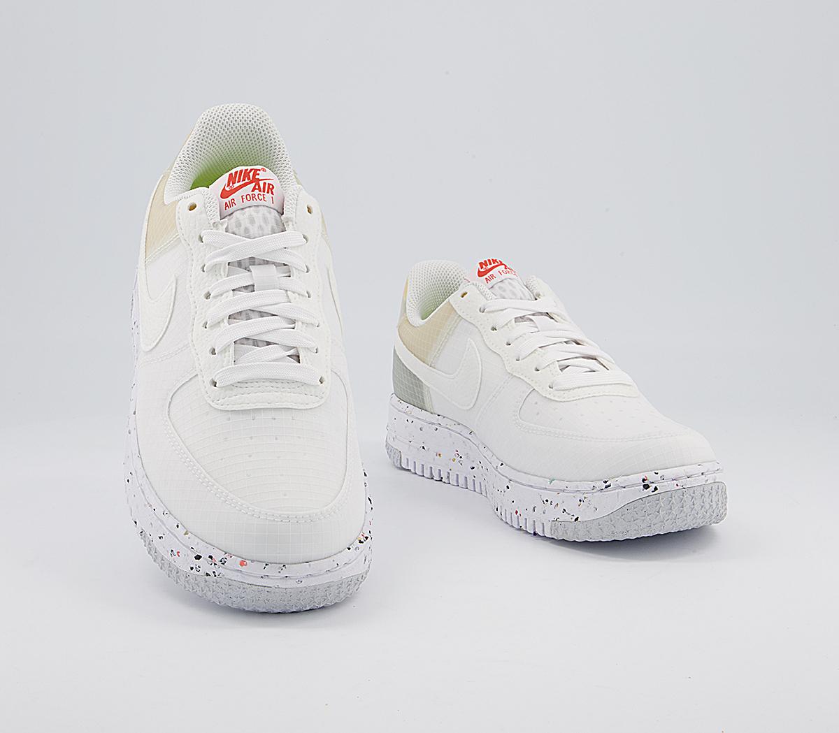 Nike Air Force 1 Crater Trainers Nike Air Force 1 Crater Trainers White White Orange