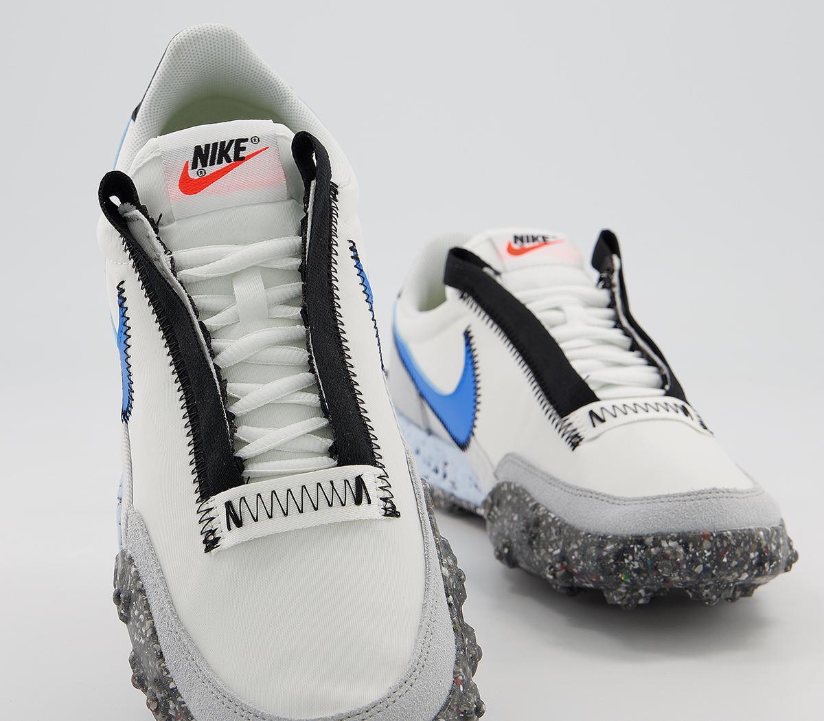 NikeWaffle Racer Crater TrainersSummit White Photo Blue Photon Dust