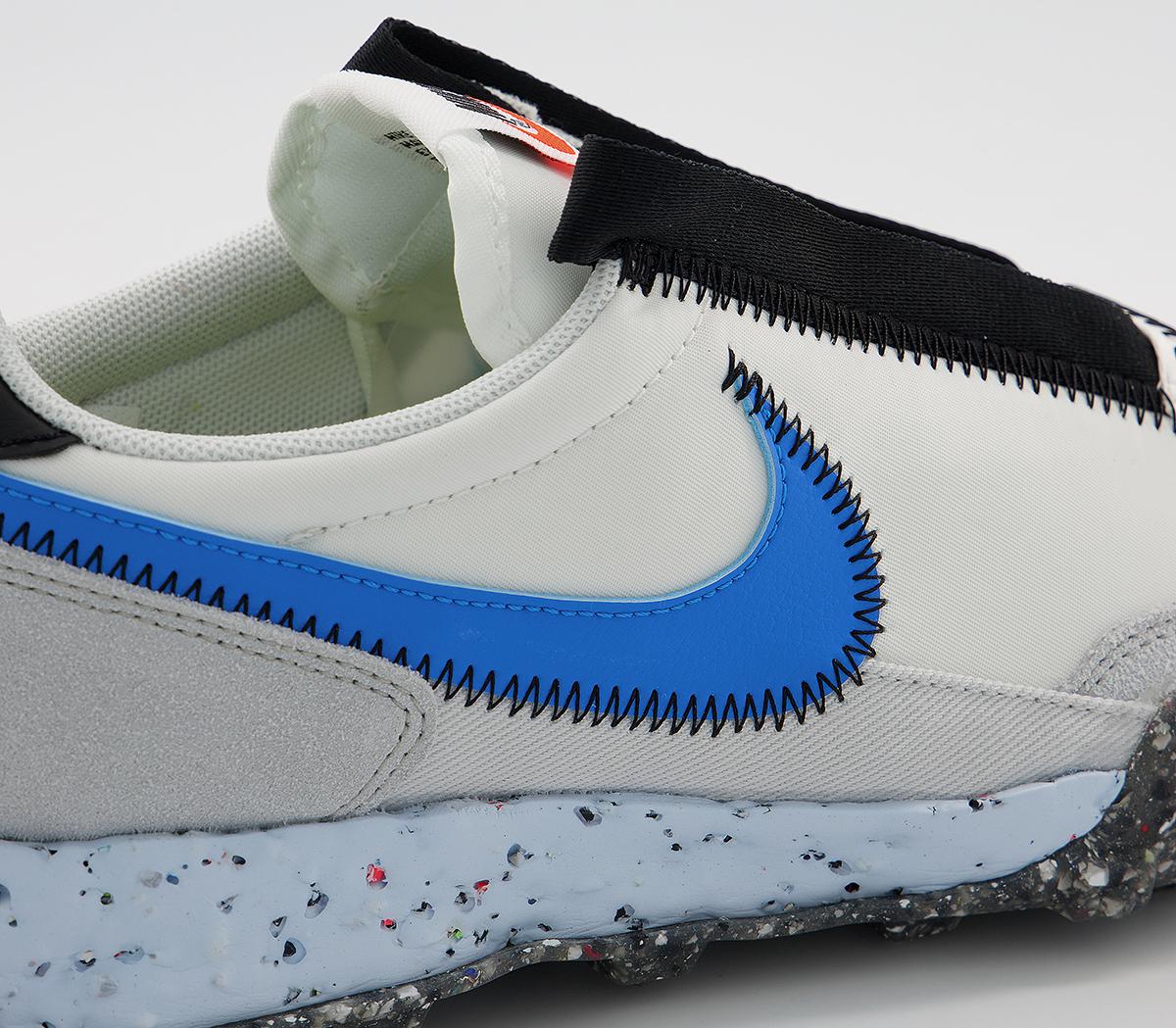 NikeWaffle Racer Crater TrainersSummit White Photo Blue Photon Dust