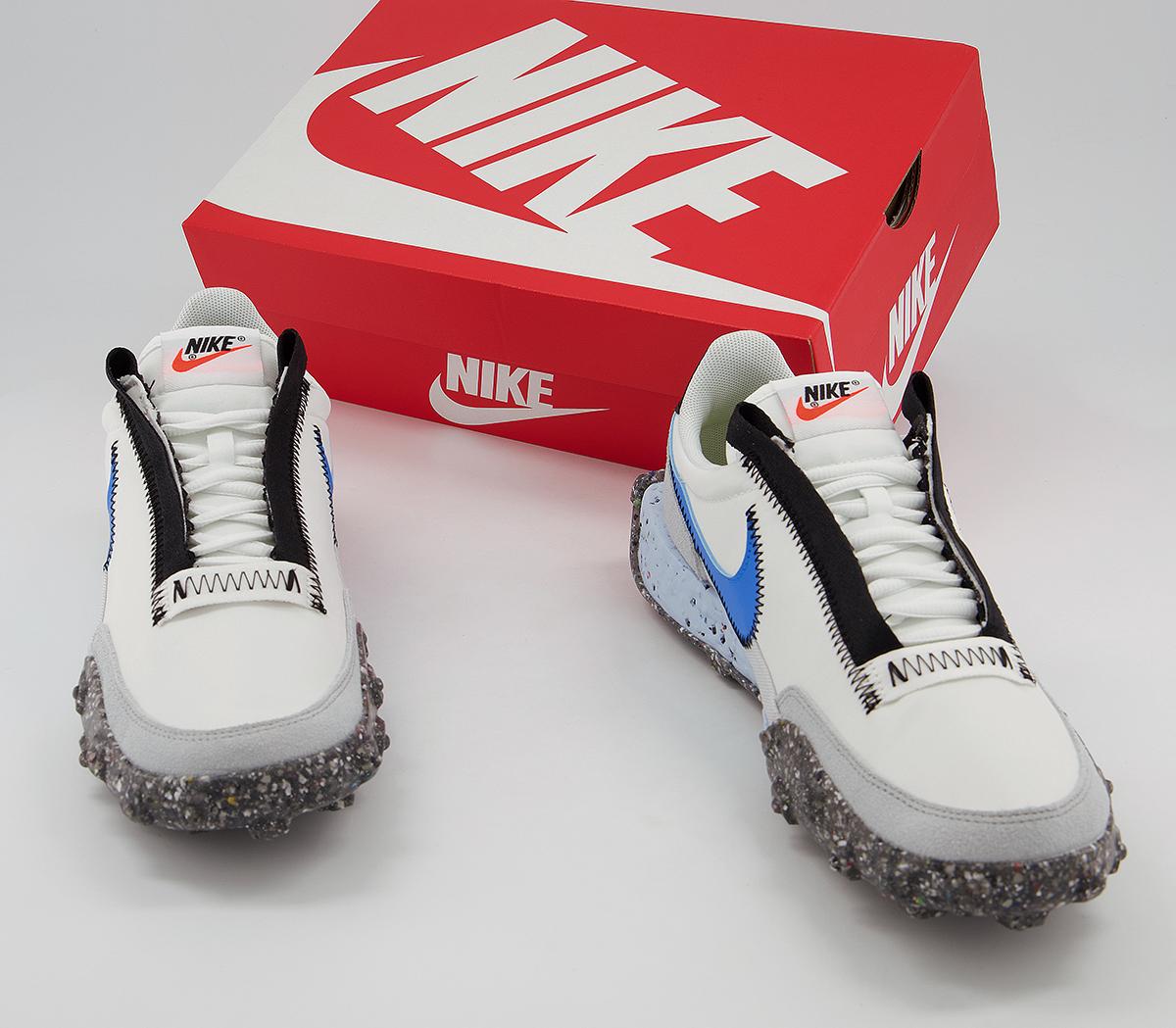 NikeWaffle Racer Crater TrainersSummit White Photo Blue Photon Dust
