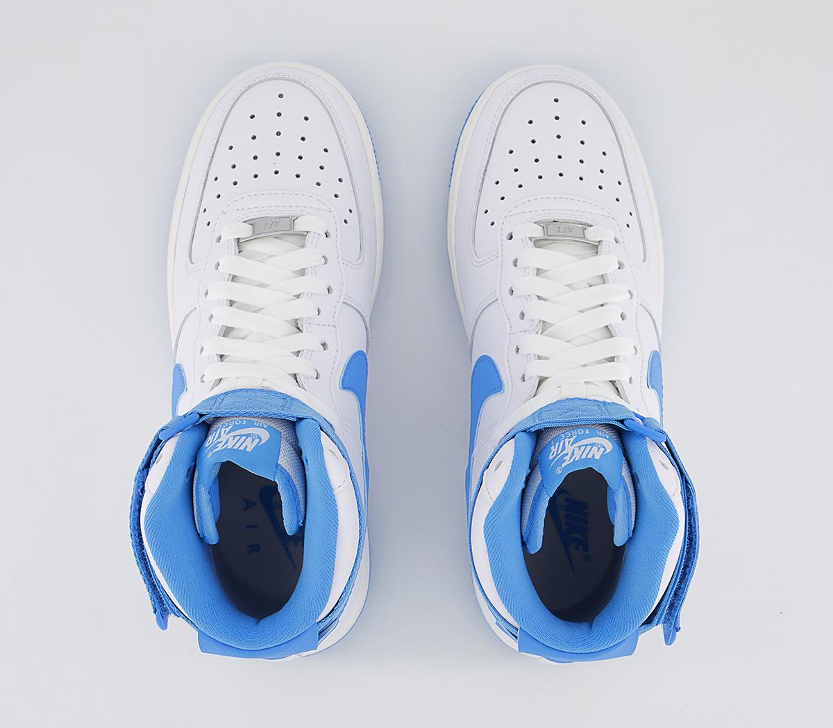 Nike Air Force 1 High Trainers Nike Air Force 1 High Trainers White University Blue Sail