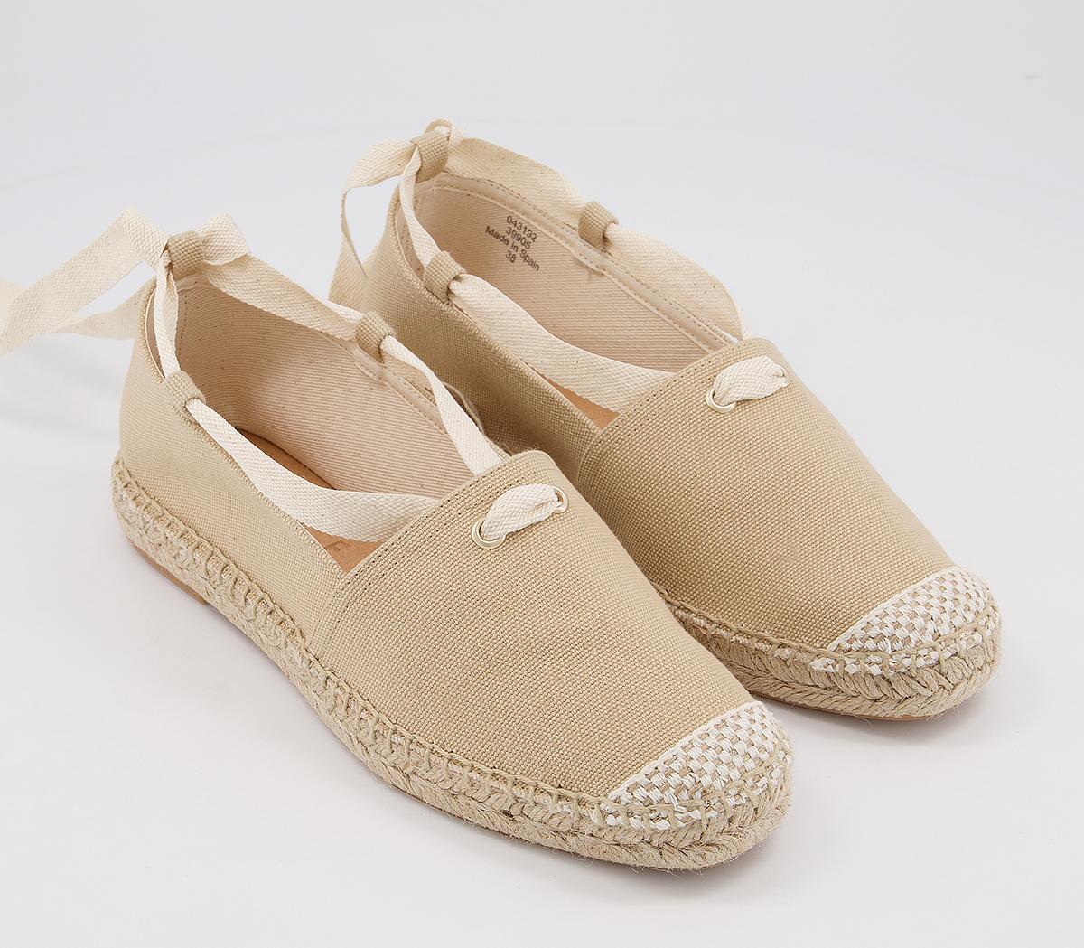 Office Farie Lace Up Ankle Tie Flat Espadrilles Office Farie Lace Up Ankle Tie Flat Espadrilles Off White