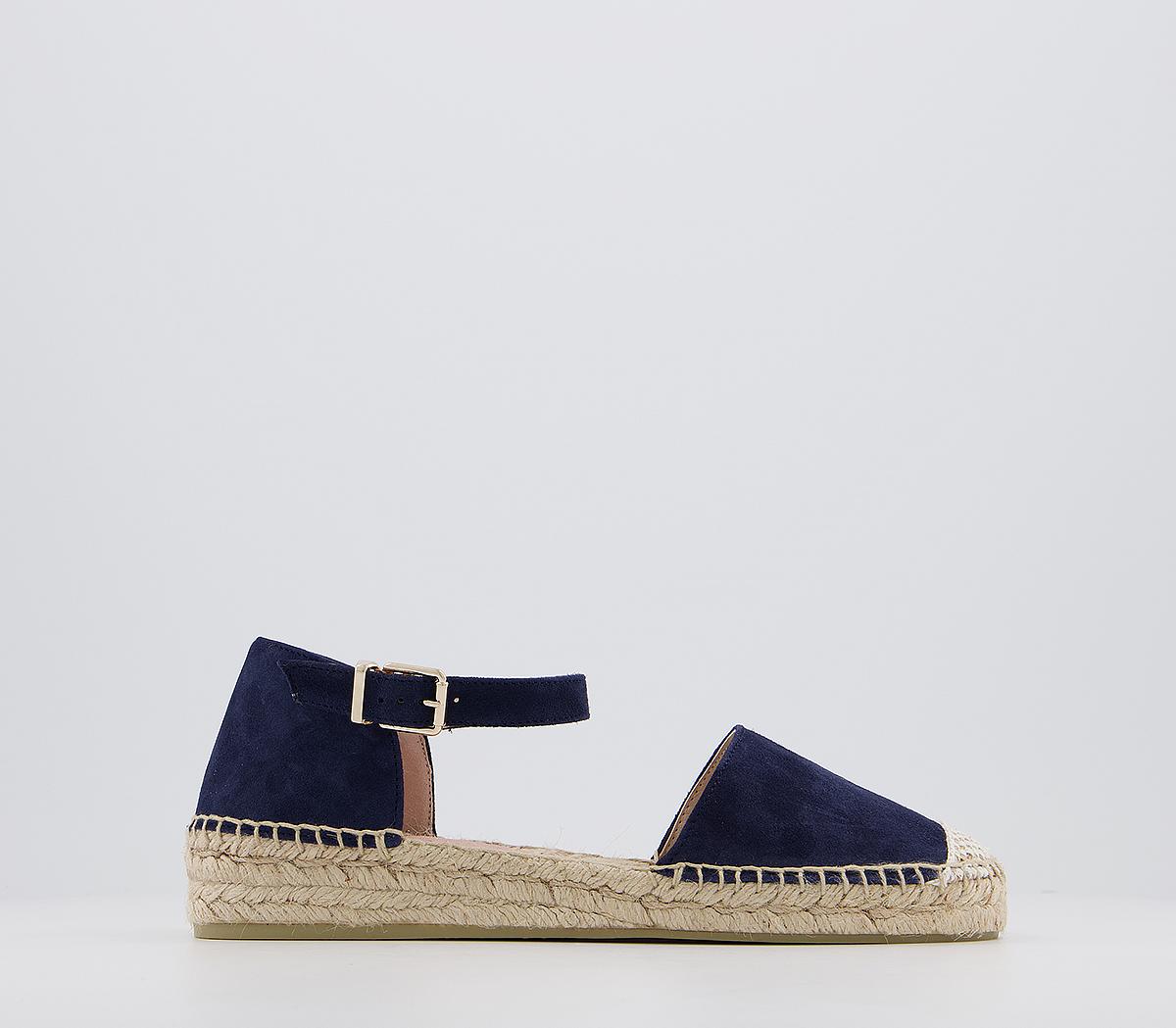 Navy hot sale espadrilles flats