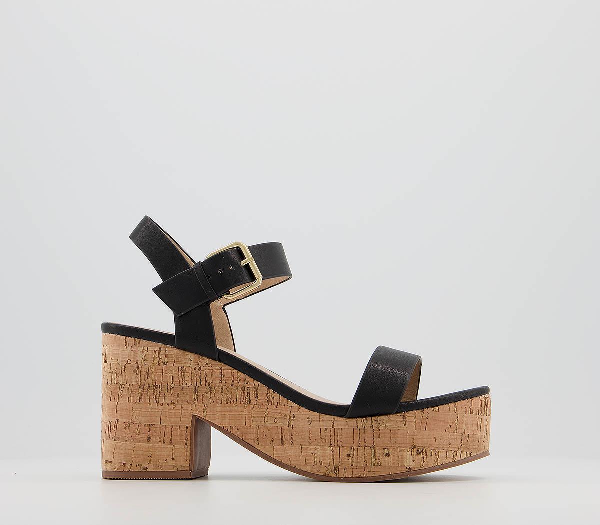 OFFICEMimi Cork Barely There HeelsBlack