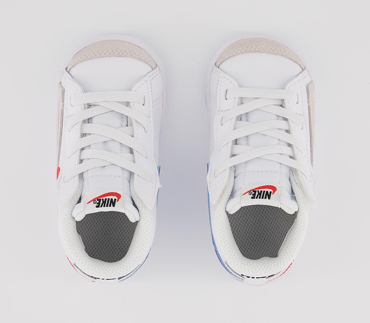 Nike Blazer Mid '77 Infant Trainers Nike Blazer Mid '77 Infant Trainers White Habanero Red Medium Blue Black