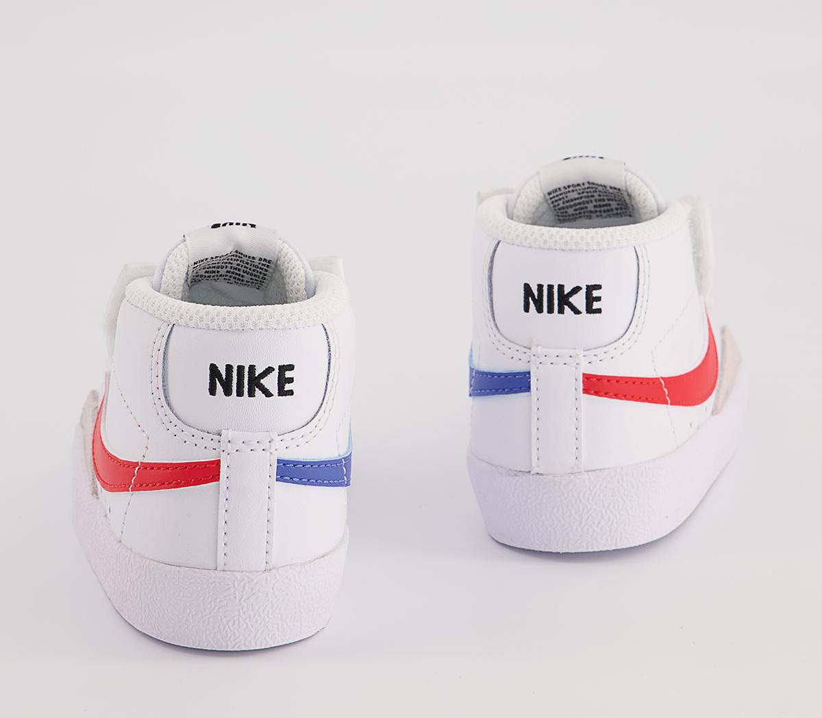 Nike Blazer Mid '77 Infant Trainers Nike Blazer Mid '77 Infant Trainers White Habanero Red Medium Blue Black