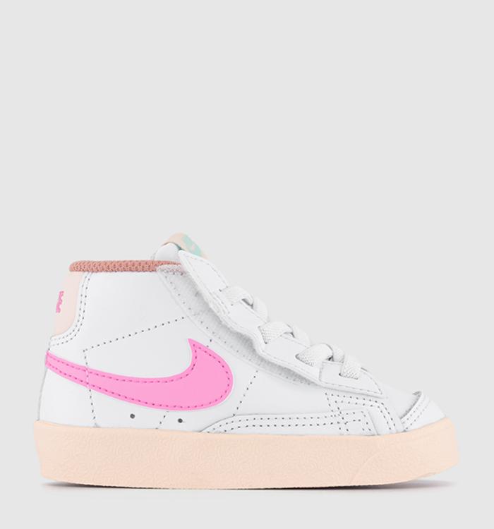 Nike Blazer Mid '77 Infant Trainers White Pink Spell Guava Ice Jade Ice