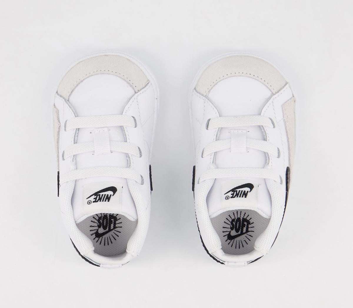 NikeBlazer Mid Crib BootiesWhite Black White