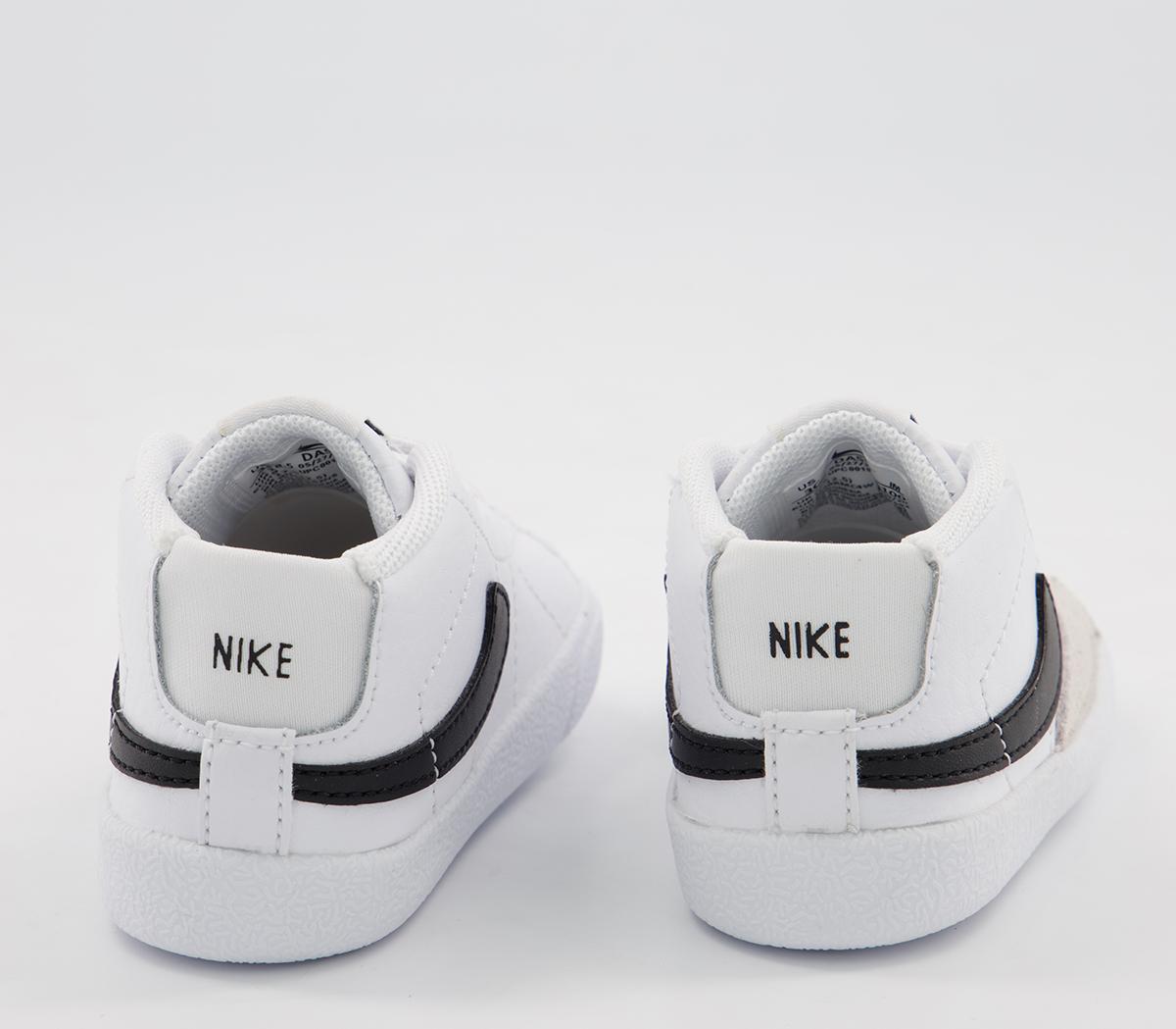 NikeBlazer Mid Crib BootiesWhite Black White