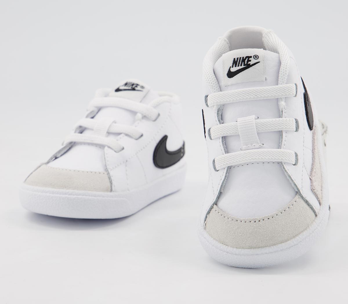 NikeBlazer Mid Crib BootiesWhite Black White