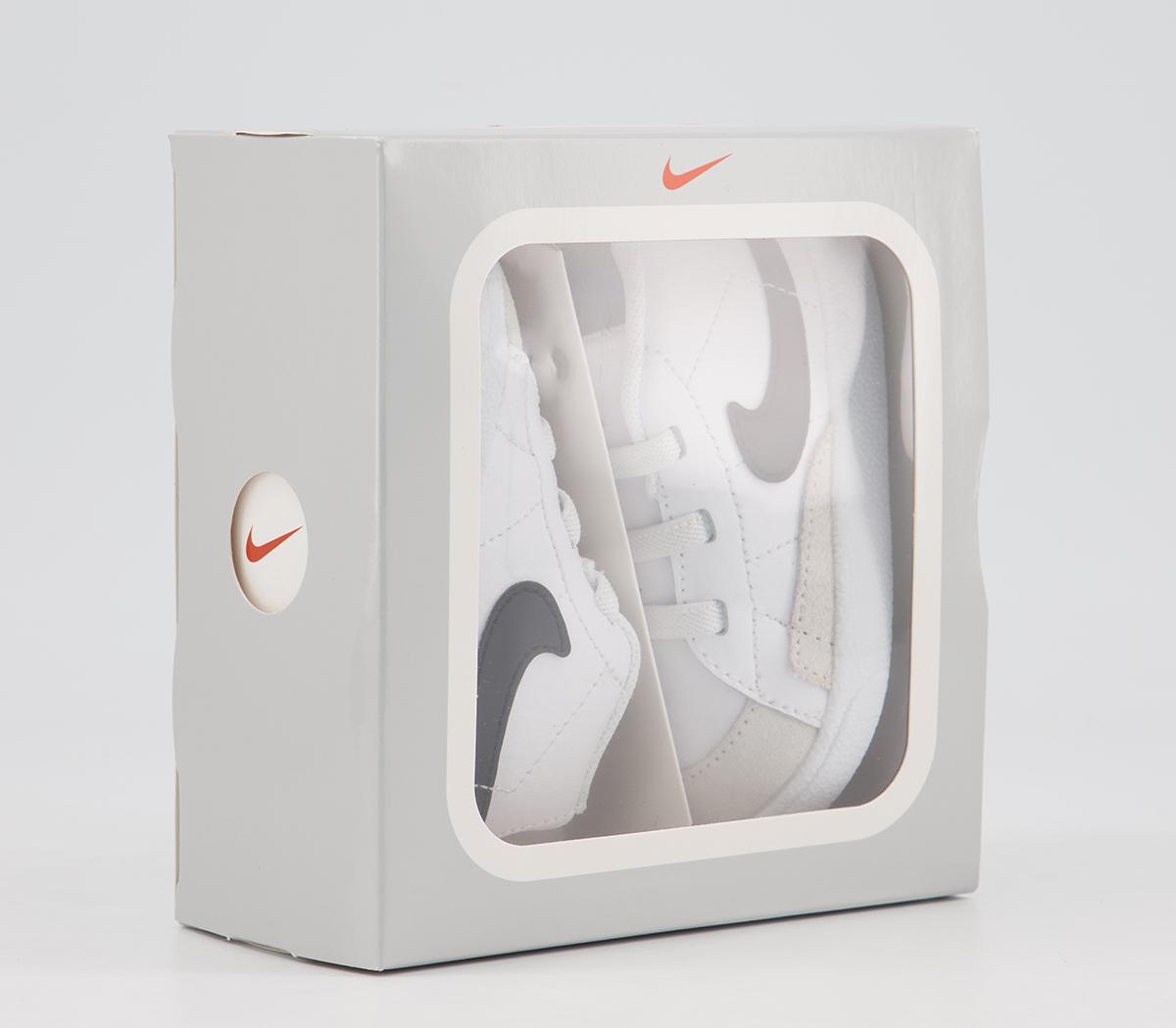 NikeBlazer Mid Crib BootiesWhite Black White
