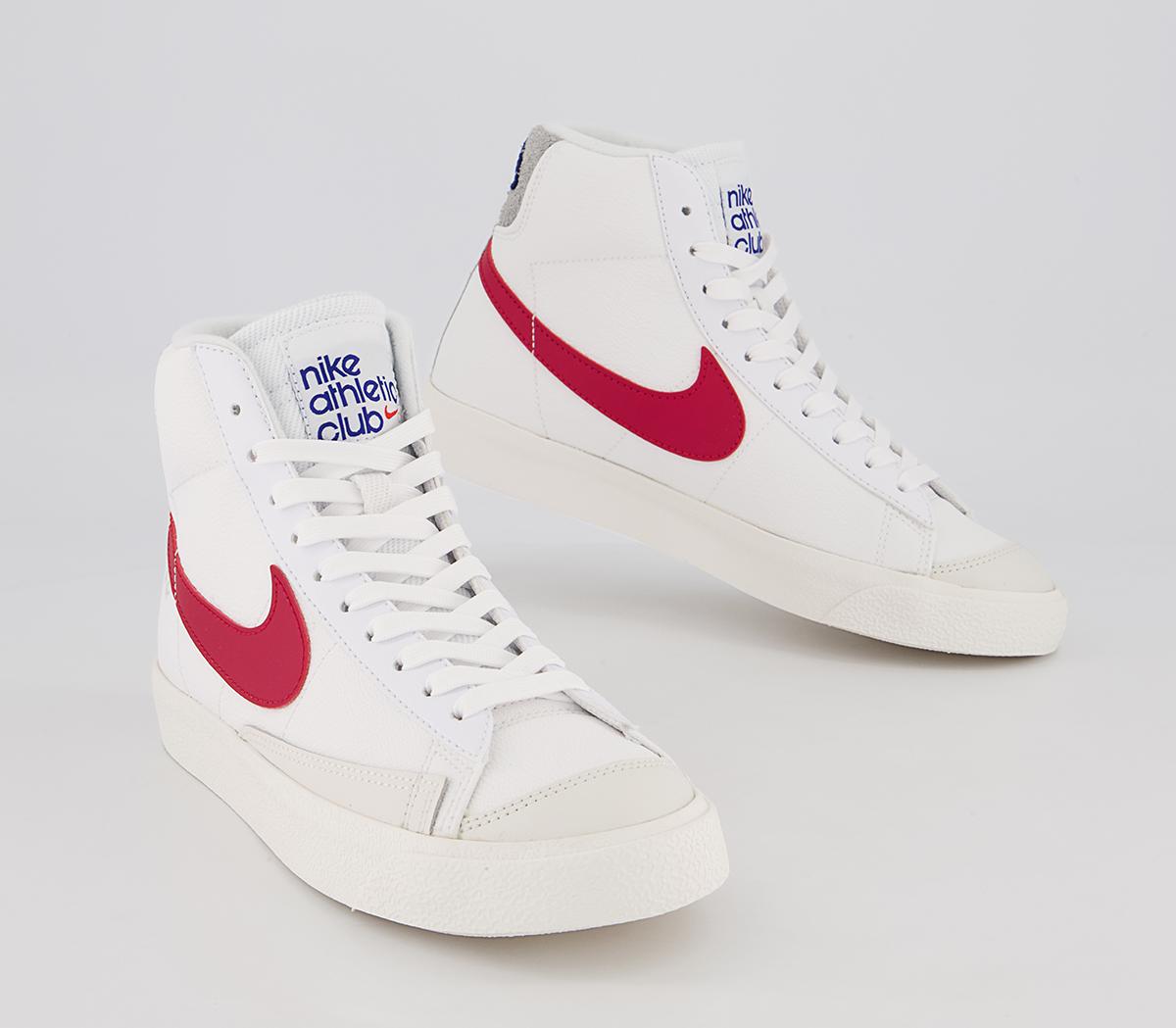 Nike Blazer Mid '77 Gs Trainers White Gym Red Smoke Grey Phantom - Unisex