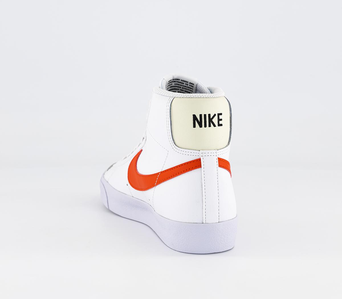 NikeBlazer Mid '77 Junior TrainersWhite Picante Red Coconut Milk White
