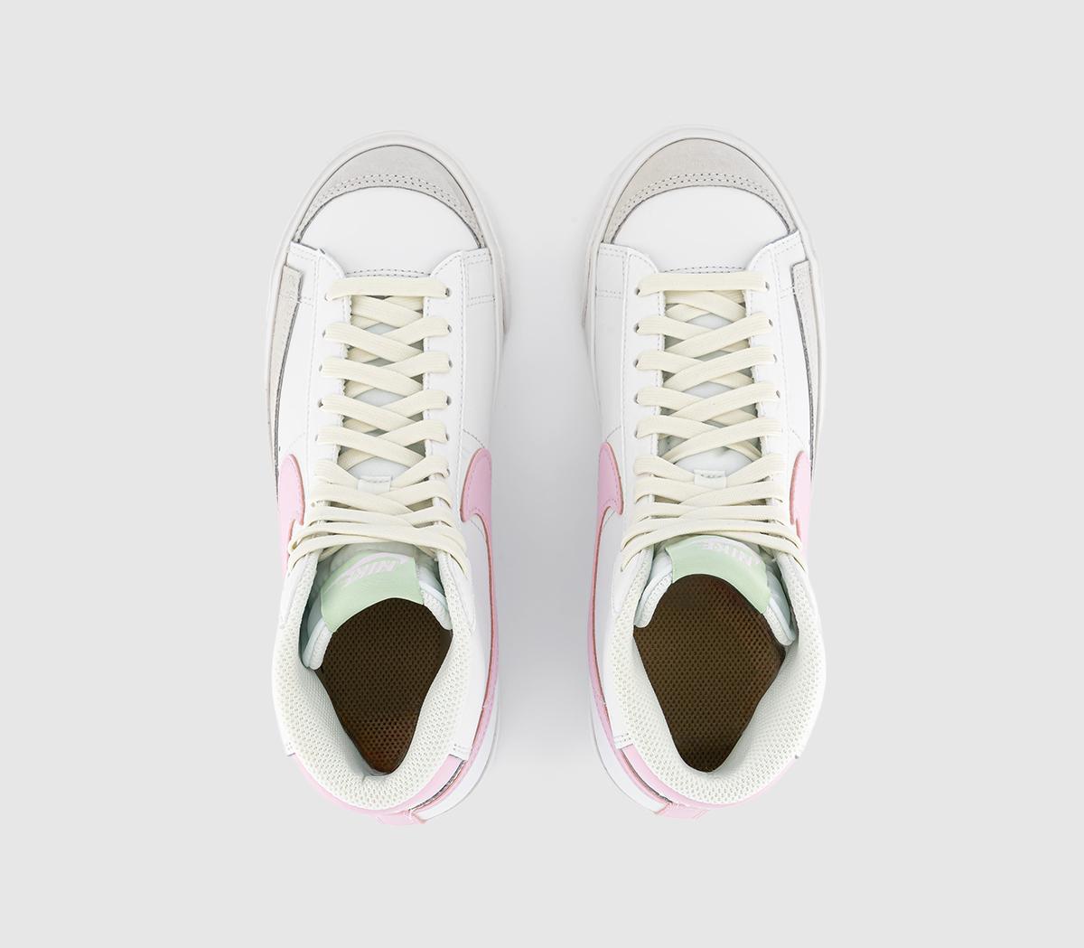 NikeBlazer Mid '77 Junior TrainersSummit White Pink Foam Coconut Milk