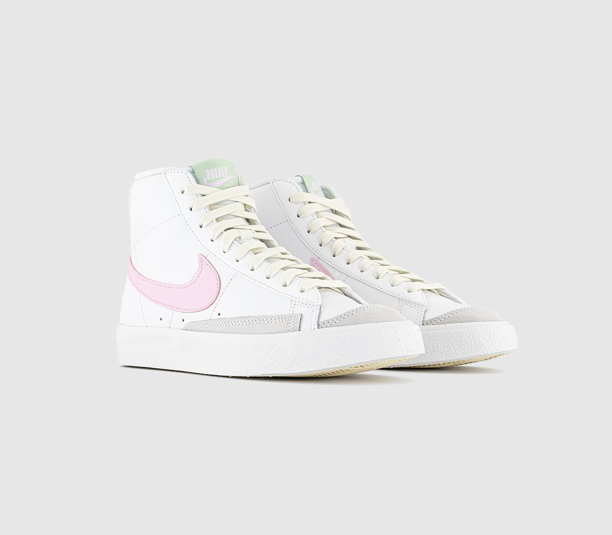 NikeBlazer Mid '77 Junior TrainersSummit White Pink Foam Coconut Milk