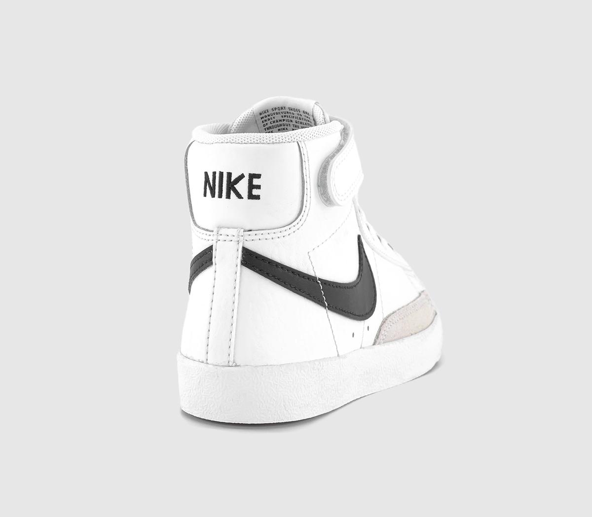 NikeBlazer Mid '77 Kids TrainersWhite Black Total Orange