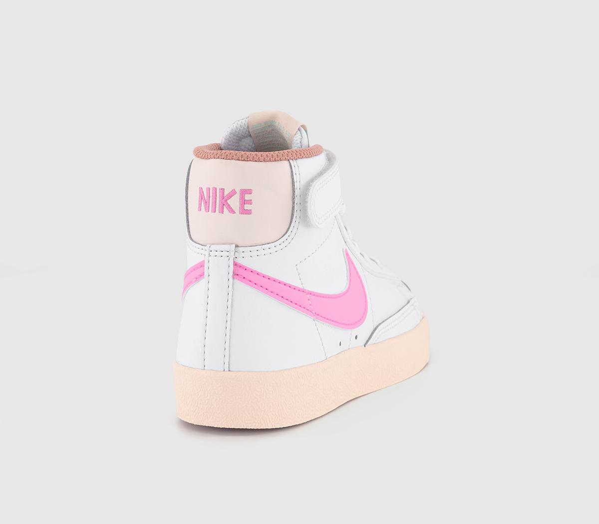 NikeBlazer Mid '77 Kids TrainersWhite Pink Spell Guava Ice Jade Ice