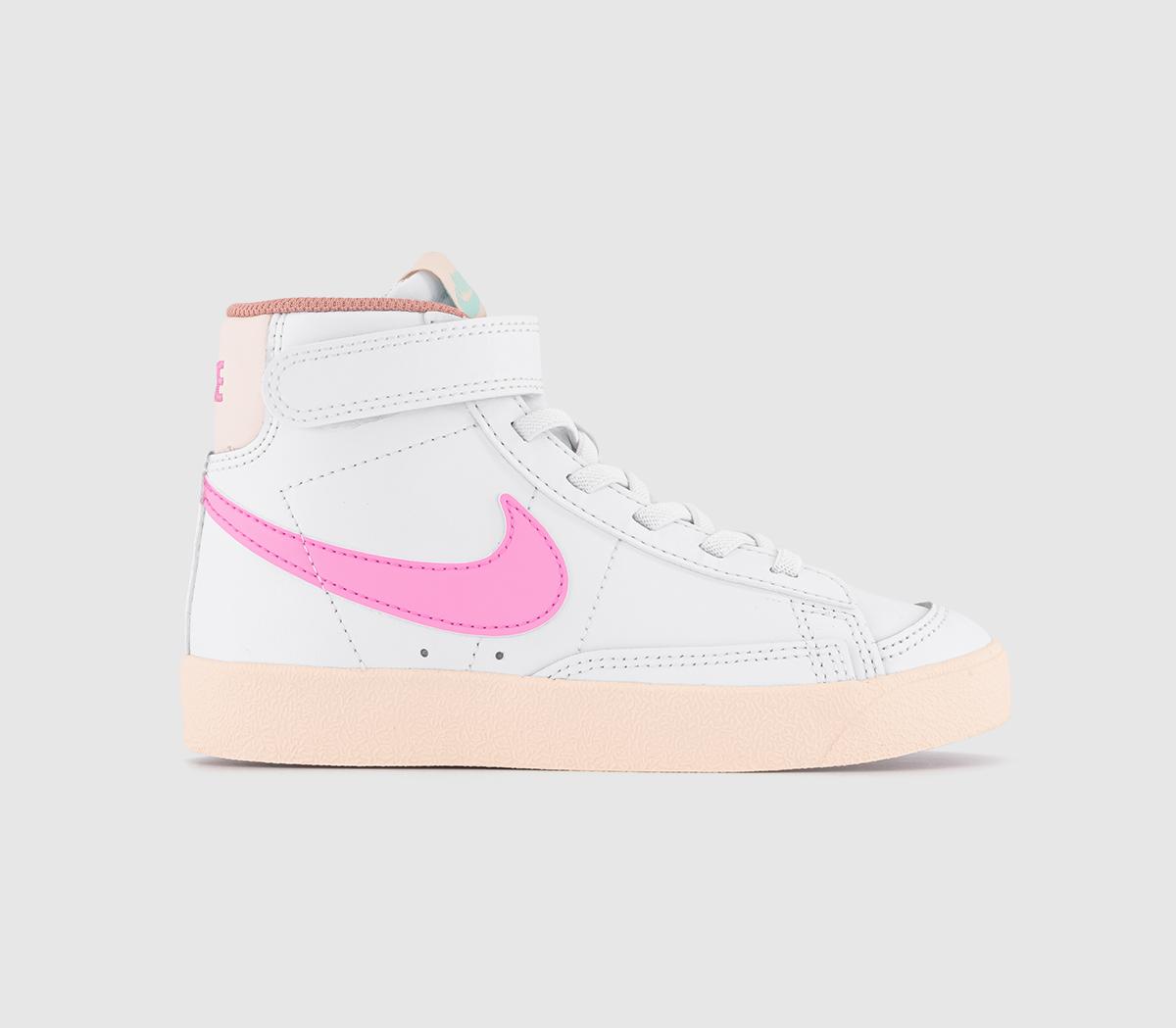 Kids Blazer Mid '77 Ps Trainers White Pink Spell Guava Ice Jade