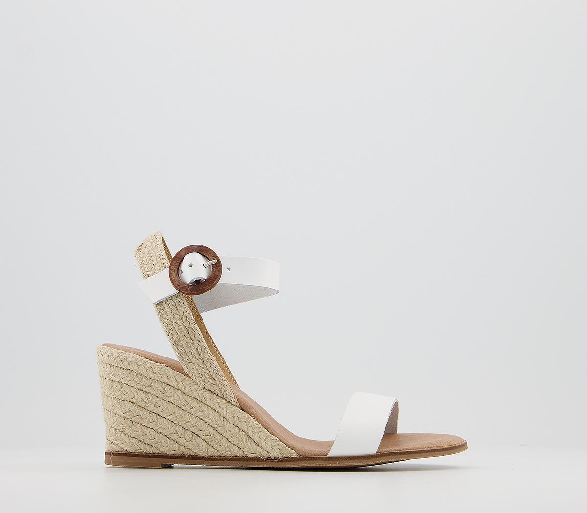 OFFICEMane Two Part Buckle EspadrillesWhite Leather