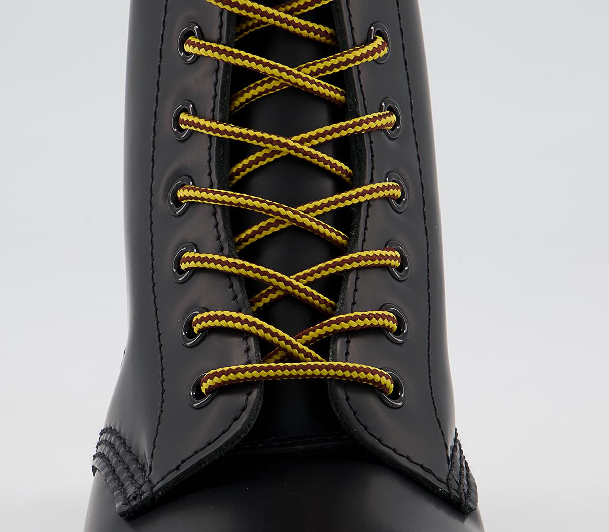 Martens 8-10 Eye Round Lace Brown Yellow Accessories