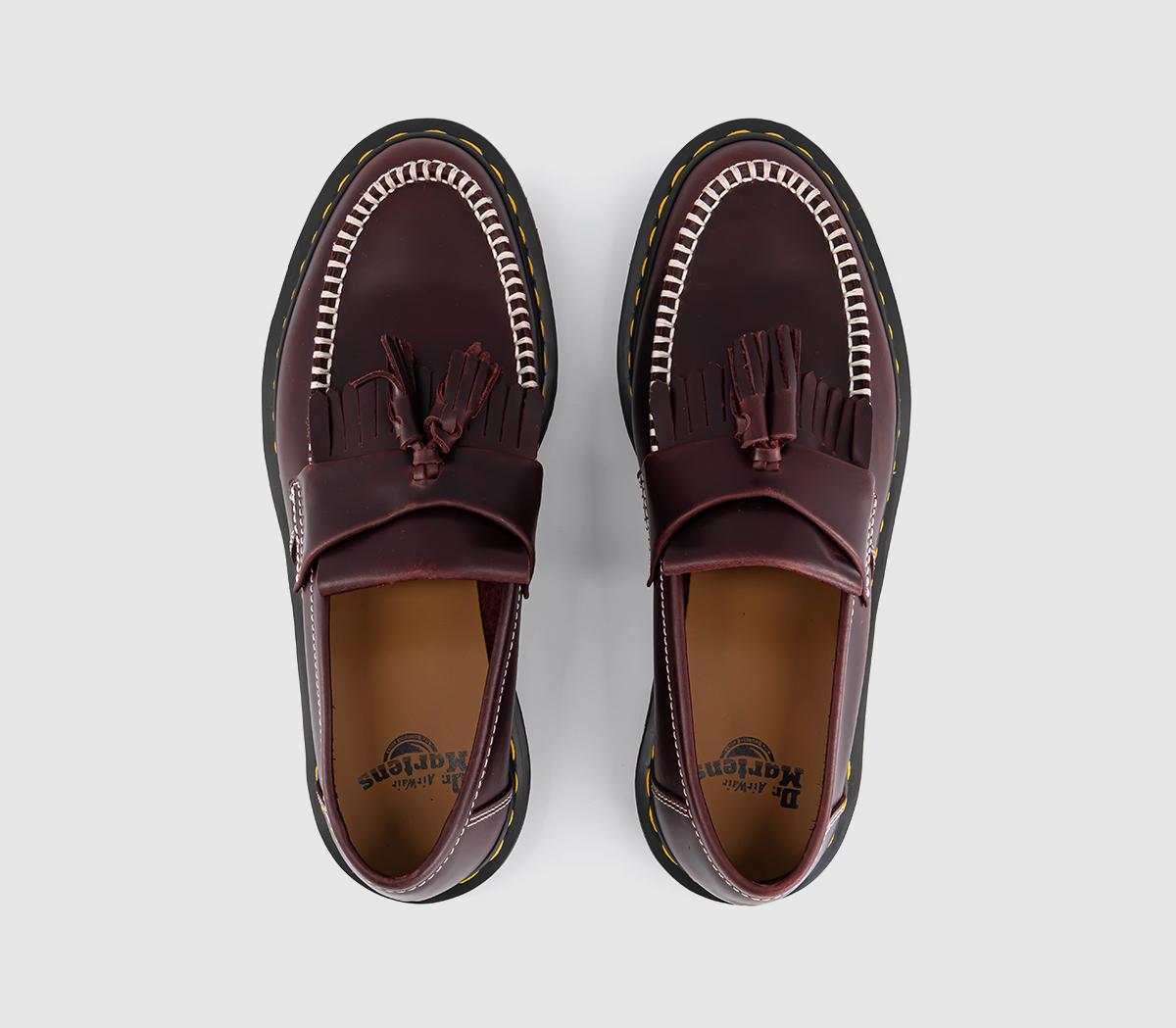 Dr. MartensAdrian LoafersCherry Red Whipstitch