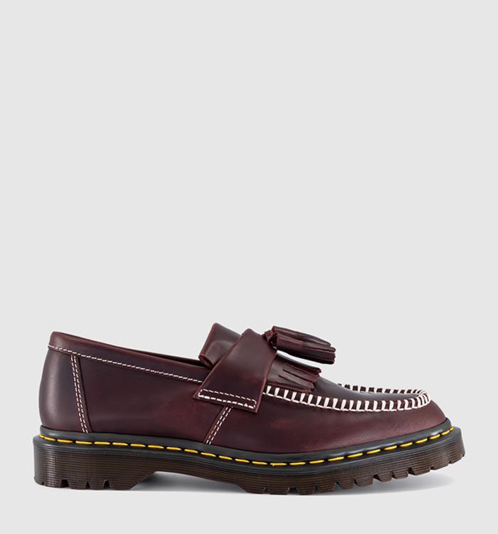 Dr. Martens Adrian Loafers Cherry Red Whipstitch
