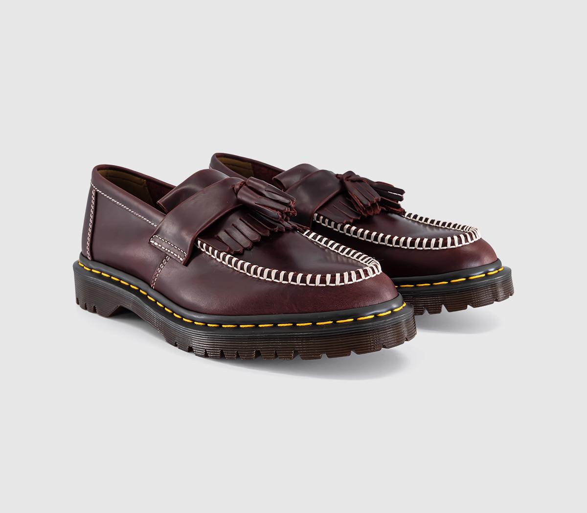 Dr. MartensAdrian LoafersCherry Red Whipstitch
