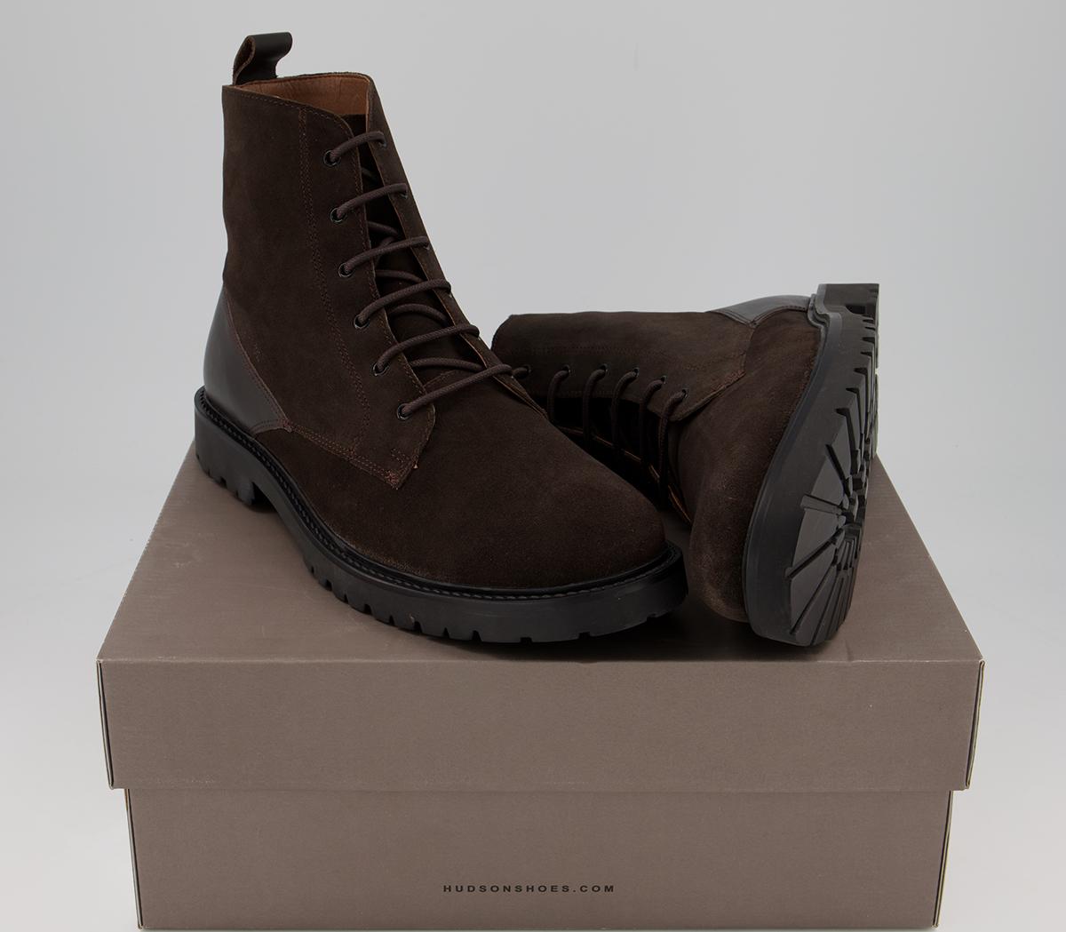 Hudson London Perry Suede Boots Brown Suede Mens Boots 8447