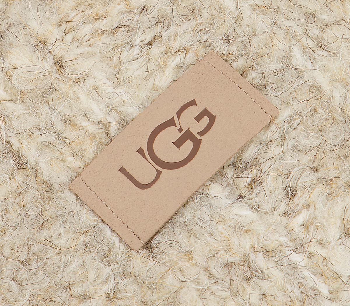 UGG Boucle Knit Cuff Hat W Pom UGG Boucle Knit Cuff Hat W Pom Oatmeal