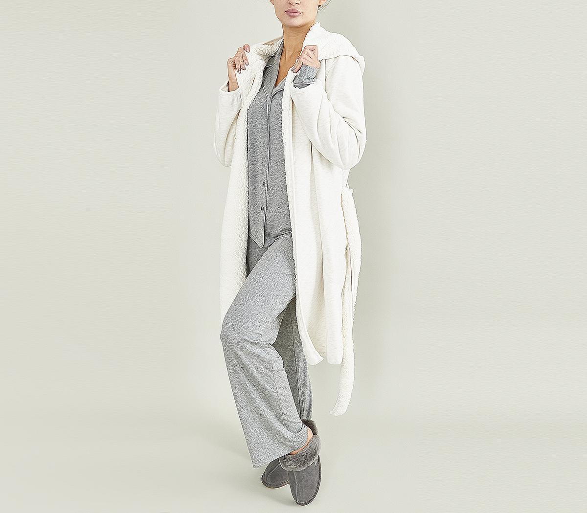 UGG Portola Reversible Robe UGG Portola Reversible Robe Cream Heather