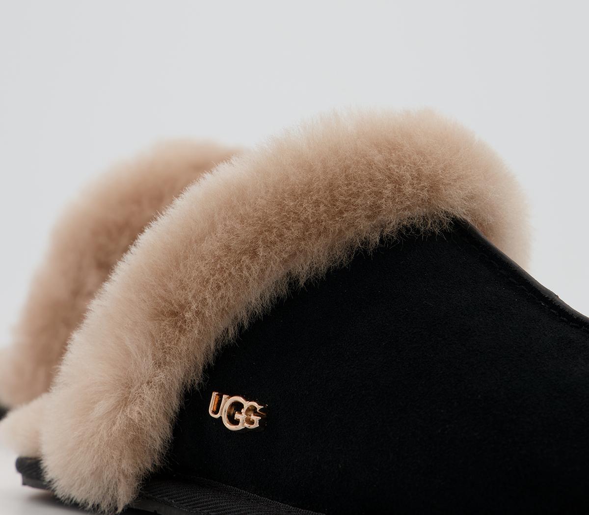 UGG Scuffette II Metal Logo Slippers UGG Scuffette II Metal Logo Slippers Black Fawn