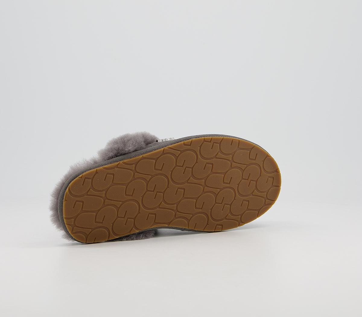 UGG Scuffette II Metal Logo Slippers UGG Scuffette II Metal Logo Slippers Grey