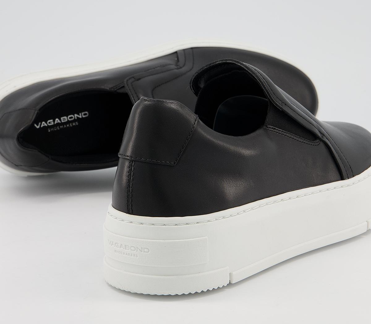 Vagabond Shoemakers Judy Slip On Trainers Black Flat Shoes for Women