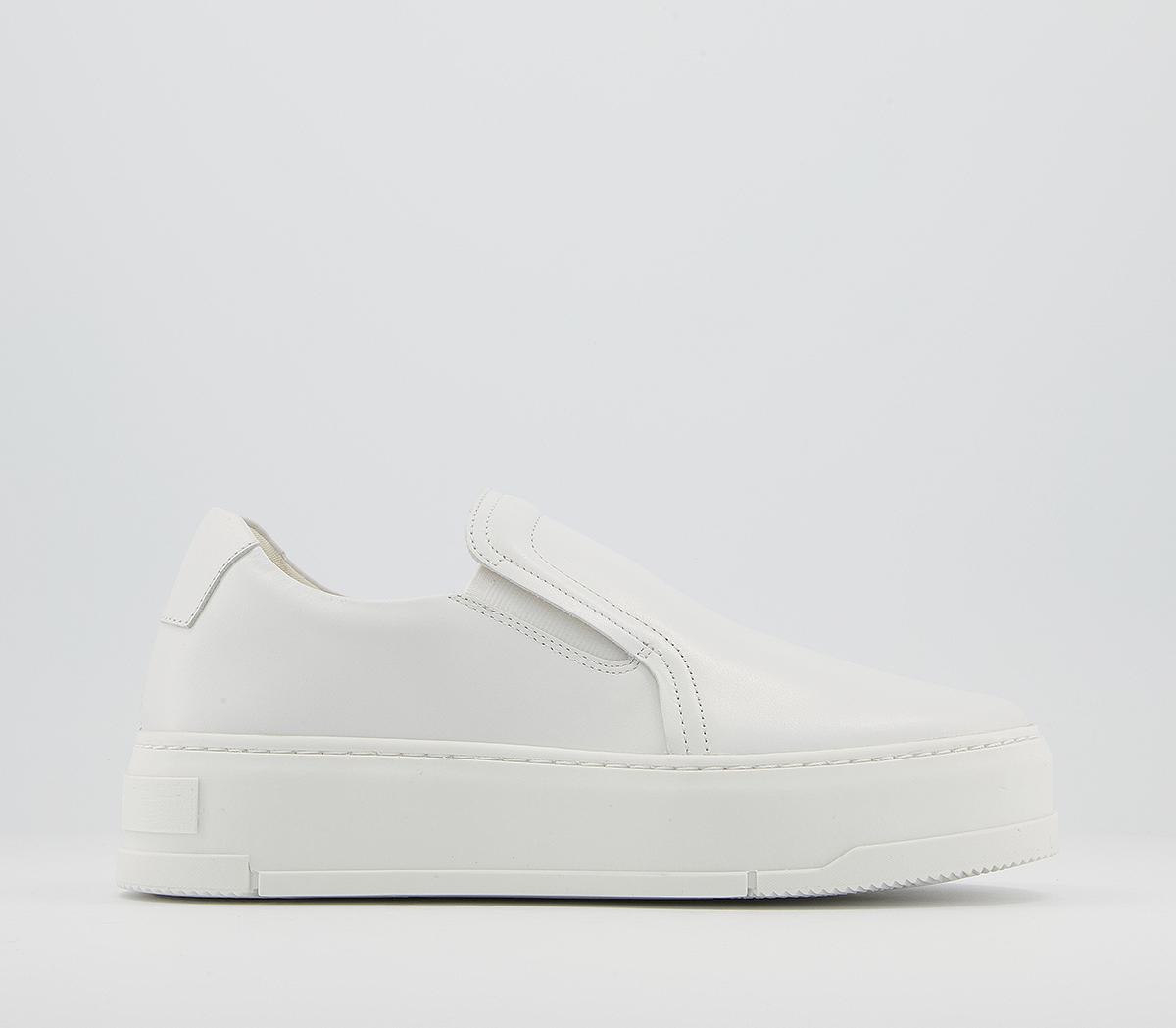 White slip on hot sale trainers womens