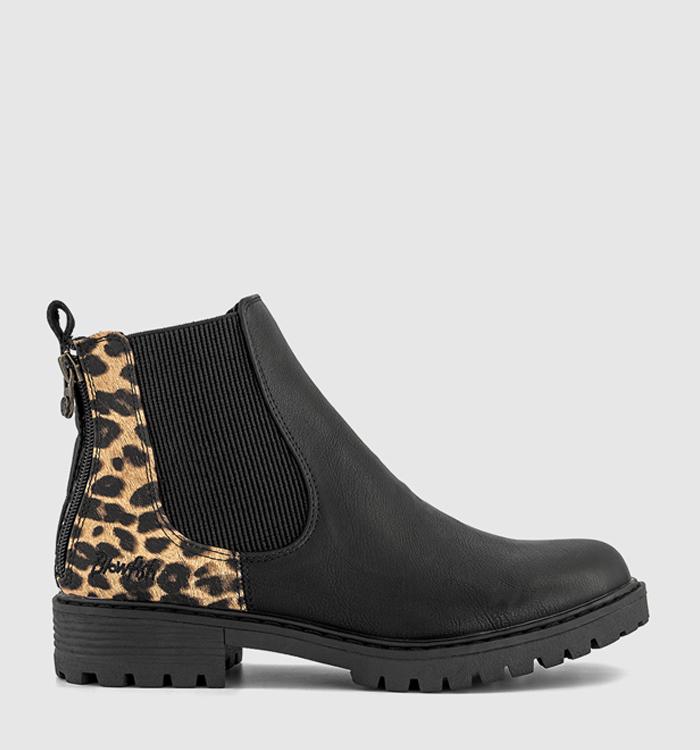 Blowfish Malibu Raffal Chelsea Boots Black Leopard