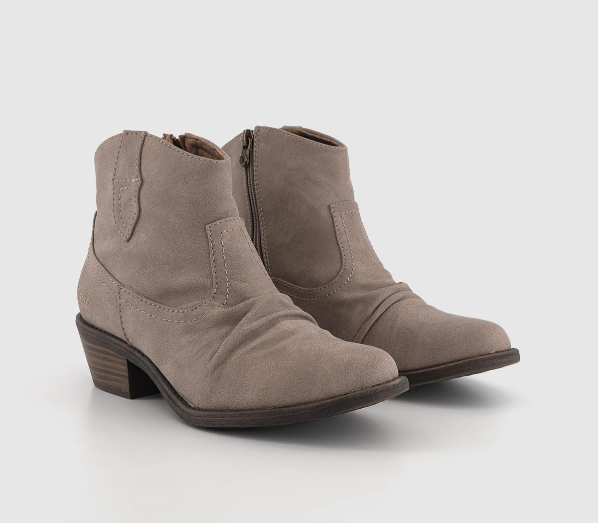 Blowfish MalibuLane Western BootsTaupe Oiled Vegan
