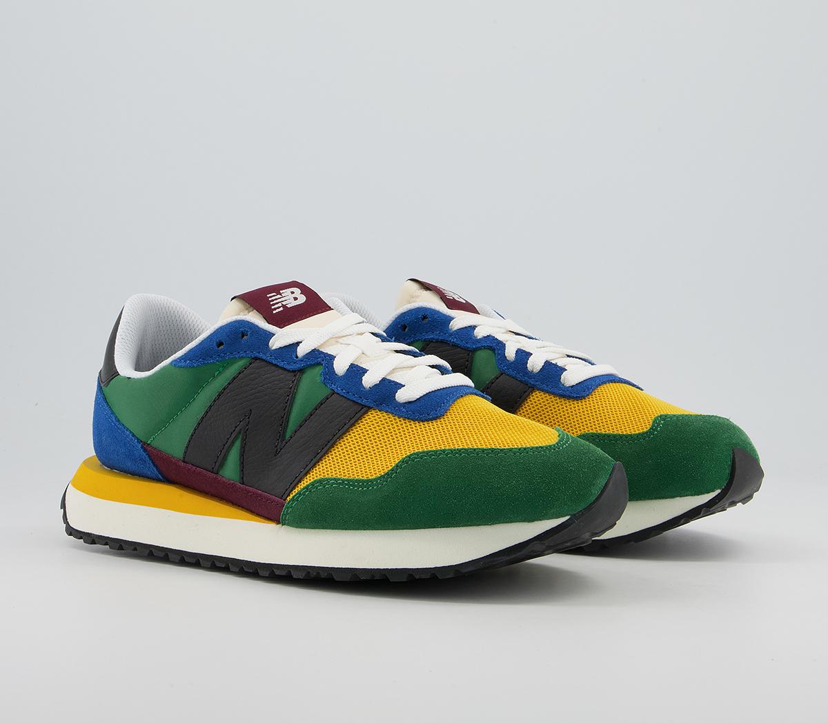 New Balance Ms237 Trainers Blue Green Yellow Burgundy - Unisex Sports