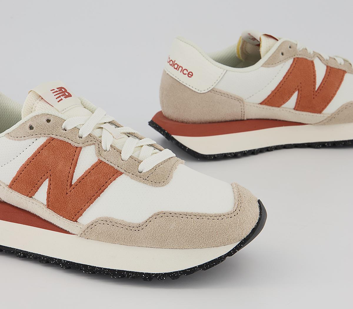 New Balance Ms237 Trainers Taupe Tan White Black - Unisex Sports