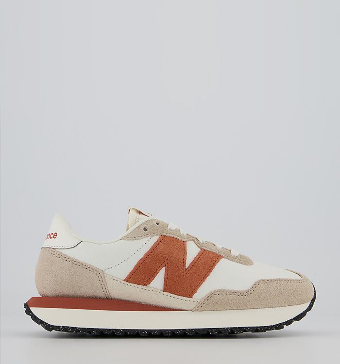New Balance Ms237 Trainers Taupe Tan White Black