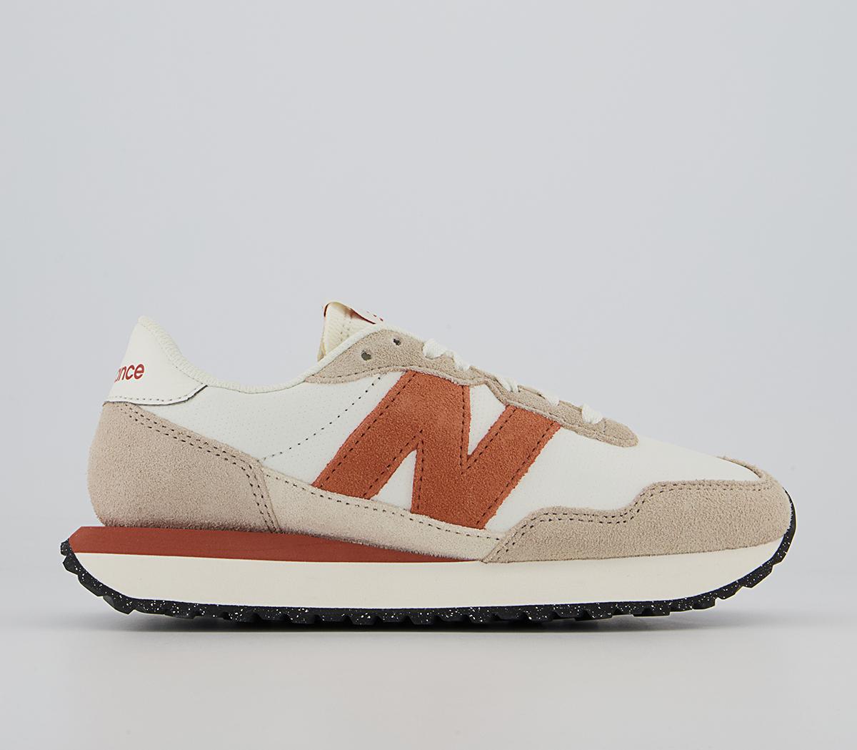 New Balance Ms237 Trainers Taupe Tan White Black - Unisex Sports