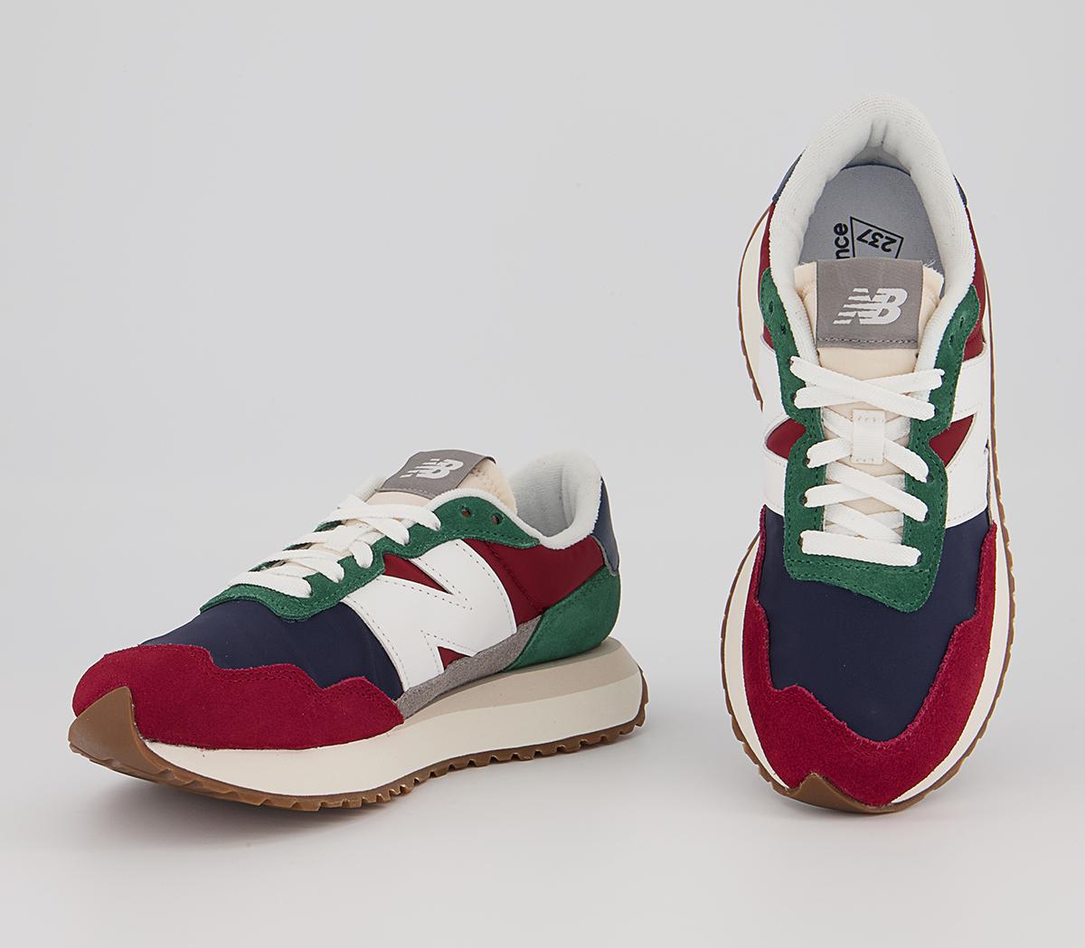 New Balance MS237 Trainers New Balance MS237 Trainers Burgundy Navy Green White Gum