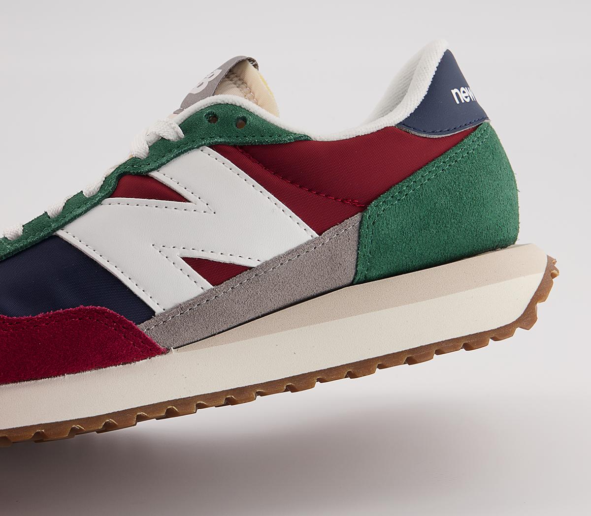 New Balance MS237 Trainers New Balance MS237 Trainers Burgundy Navy Green White Gum