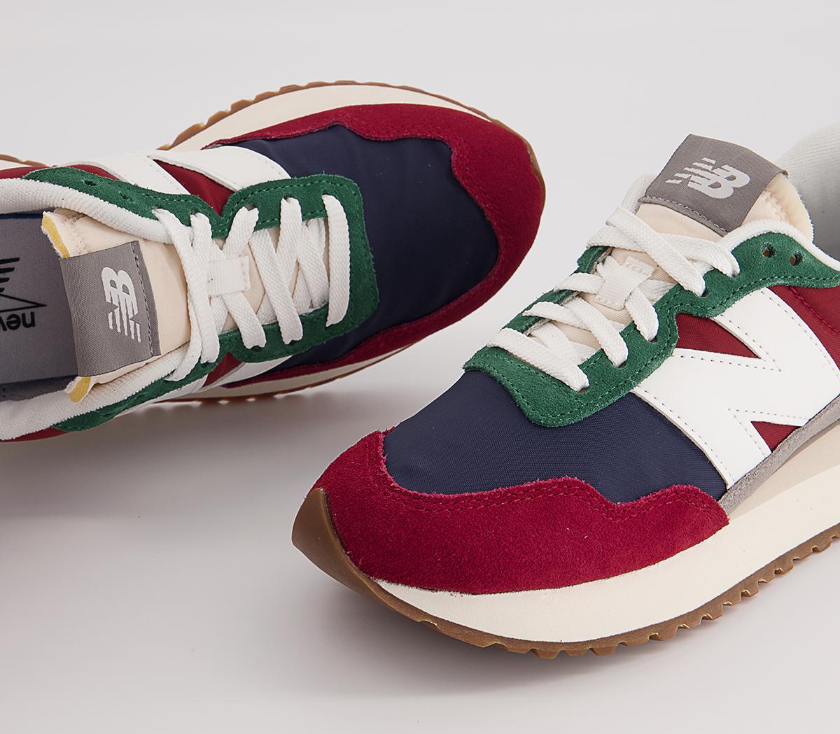 New Balance MS237 Trainers New Balance MS237 Trainers Burgundy Navy Green White Gum