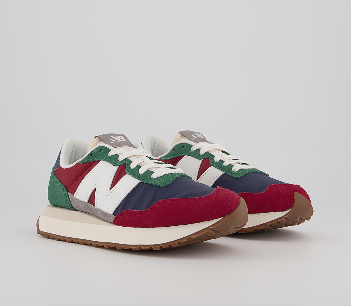 New Balance MS237 Trainers New Balance MS237 Trainers Burgundy Navy Green White Gum