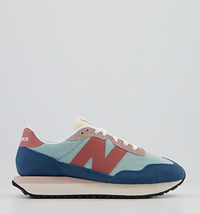 New Balance Ws237 Trainers Lagoon Blue Red