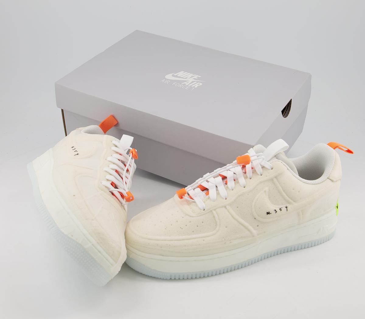 Nike Air Force Experimental Trainers White Sail Atomic Orange